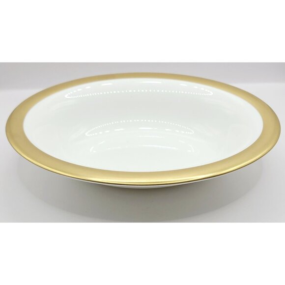 Wedgwood Satine Gold Open Vegetable Dish Bowl Oval 9.75 inches NWT Original Box - Picture 1 of 10